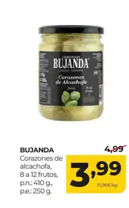 Alimerka BUJANDA Corazones de alcachofa oferta