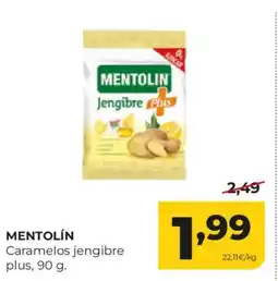 Alimerka MENTOLÍN Caramelos jengibre plus oferta