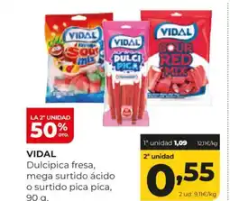 Alimerka VIDAL Dulcipica fresa, mega surtido ácido o surtido pica pica oferta
