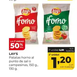 Alimerka LAY'S Patatas horno al punto de sal o campesinas oferta