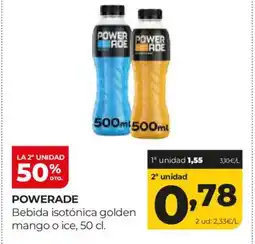Alimerka POWERADE Bebida isotónica golden mango o ice oferta