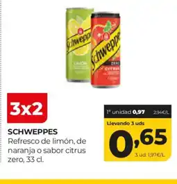 Alimerka SCHWEPPES Refresco de limón, de naranja o sabor citrus zero oferta