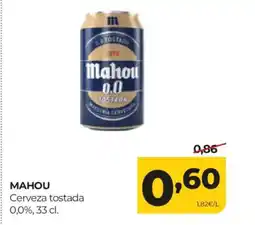Alimerka MAHOU Cerveza tostada 0,0% oferta