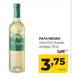 Alimerka PATA NEGRA Vino D.O. Rueda, verdejo oferta