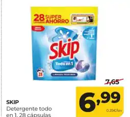 Alimerka SKIP Detergente todo en 1, 28 cápsulas oferta