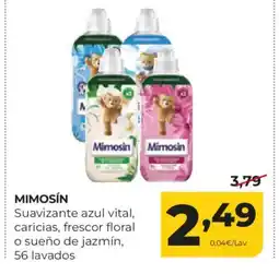 Alimerka MIMOSÍN Suavizante azul vital, caricias, frescor floral o sueño de jazmín, 56 lavados oferta
