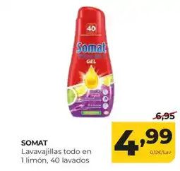 Alimerka SOMAT Lavavajillas todo en 1 limón, 40 lavados oferta