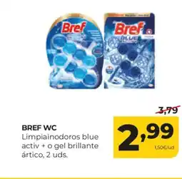 Alimerka BREF WC Limpiainodoros blue activo gel brillante ártico, 2 uds. oferta