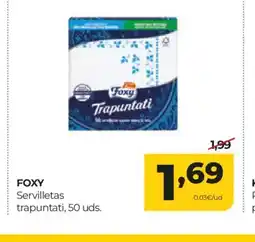 Alimerka FOXY Servilletas trapuntati, 50 uds. oferta