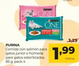 Alimerka PURINA Comida con salmón para gatos junior o húmeda para gatos esterilizados oferta