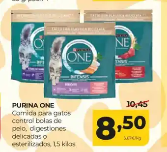 PURINA ONE Comida para gatos control bolas de pelo, digestiones delicadas o esterilizados