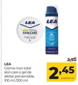 Alimerka LEA Crema men total skin care o gel de afeitar piel sensible oferta