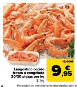Carrefour Market Langostino cocido fresco o congelado 20/30 piezas oferta