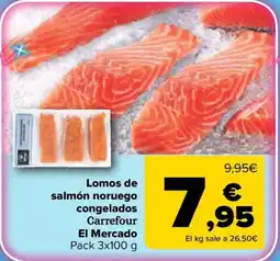 Carrefour Market CARREFOUR EL MERCADO Lomos de salmón noruego congelados oferta