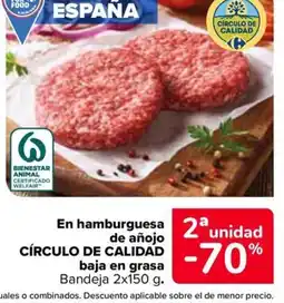 Carrefour Market CÍRCULO DE CALIDAD En hamburguesa de añojo oferta