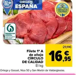 Carrefour Market CÍRCULO DE CALIDAD Filete 1ª A de añojo oferta