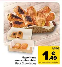 Carrefour Market Napolitana crema o bombón oferta