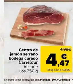 Carrefour Market CARREFOUR Centro de jamón serrano bodega curado oferta