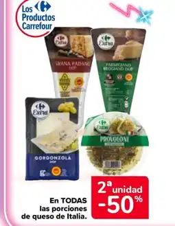 Carrefour Market En TODAS las porciones de queso de Italia oferta