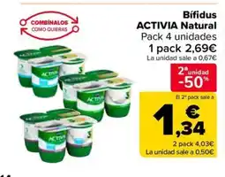Carrefour Market ACTIVIA Bífidus Natural oferta