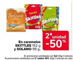 Carrefour Market SKITTLES Y SOLANO En caramelos oferta