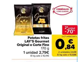 Carrefour Market LAY'S Patatas fritas Gourmet Original o Corte Fino oferta