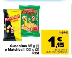 Carrefour Market RISI Gusanitos o Matchball oferta