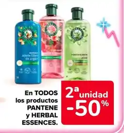 Carrefour Market PANTENE y HERBAL ESSENCES En TODOS los productos oferta