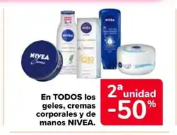 Carrefour Market NIVEA En TODOS los geles cremas corporales y de manos oferta
