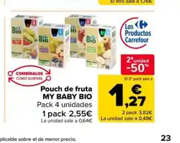 Carrefour Market MY BABY BIO Pouch de fruta oferta