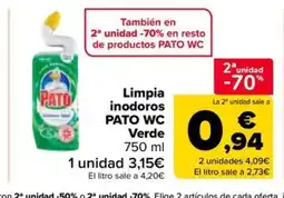 Carrefour Market PATO Limpia inodoros oferta