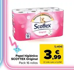 Carrefour Market SCOTTEX Papel higiénico Original oferta