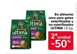 Carrefour Market ULTIMA En alimento seco para gatos esterilizados y no esterilizados oferta