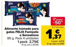 Carrefour Market FELIX Alimento húmedo para gatos Fantastic o Sensations oferta