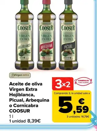 COOSUR Aceite de oliva Virgen Extra Hojiblanca, Picual, Arbequina o Cornicabra