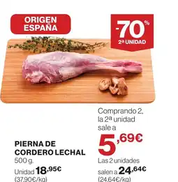 Supercor Pierna de cordero lechal oferta