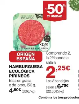 Supercor Hamburguesa ecologica pirineos oferta