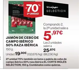 Supercor Jamón de cebo de campo ibérico 50% raza ibérica oferta