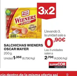 Supercor OSCAR MAYER Salchichas wieners oferta