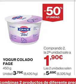 Supercor FAGE Yogur colado oferta