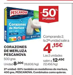 Supercor PESCANOVA Corazones de merluza oferta