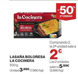 Supercor LA COCINERA Lasaña boloñesa oferta