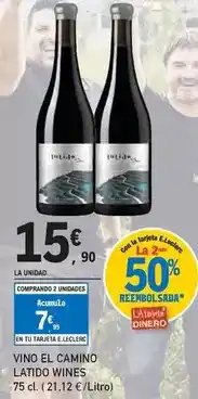 E.Leclerc Latido wines - vino el camino oferta