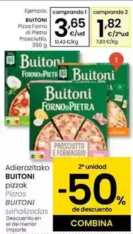 Eroski Buitoni - pizza forno di pietra prosciutto, 350 g oferta