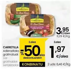 Eroski Carretilla - gratinados oferta