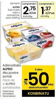 Eroski Alpro - soja frutos rojos y arandanos oferta