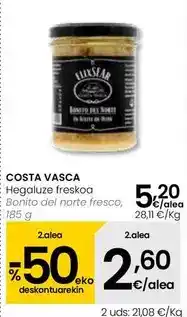 Eroski Costa vasca - bonito del norte fresco, 185 g oferta