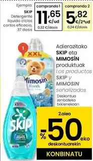 Eroski Skip - detergente líquido ciclos cortos eficacia oferta