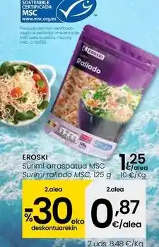 Eroski Eroski - surimi rallado msc oferta