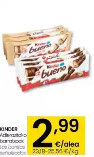 Eroski Kinder - barritas oferta